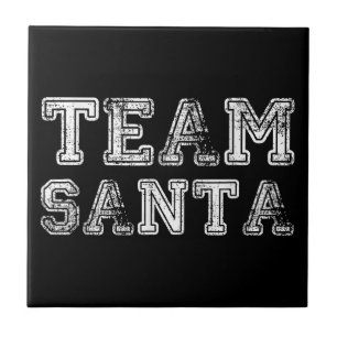 Team Santa Funny Christmas Tile