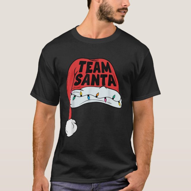 Team Santa Hat Christmas Squad Family Group Matchi T-Shirt (Front)