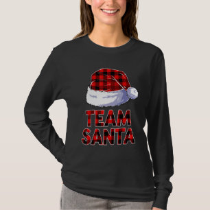 Team Santa Plaid Christmas Men Apparel  Family Mat T-Shirt
