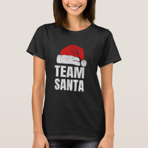 Team Santa Red Hat Christmas Family Matching Pajam T-Shirt