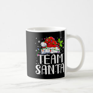 Team Santa Red Plaid Claus Hat Christmas Lights Pa Coffee Mug
