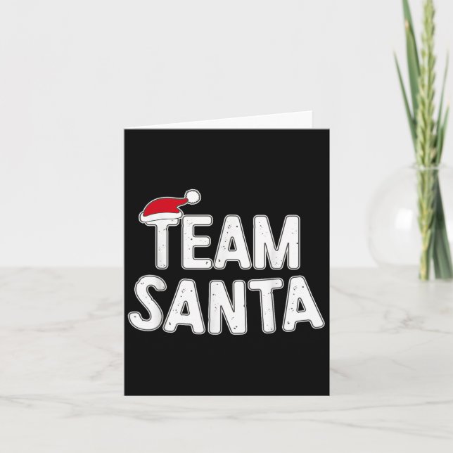 Team Santa Shirt Adult Kids Christmas Santa Squad  Card (Front)