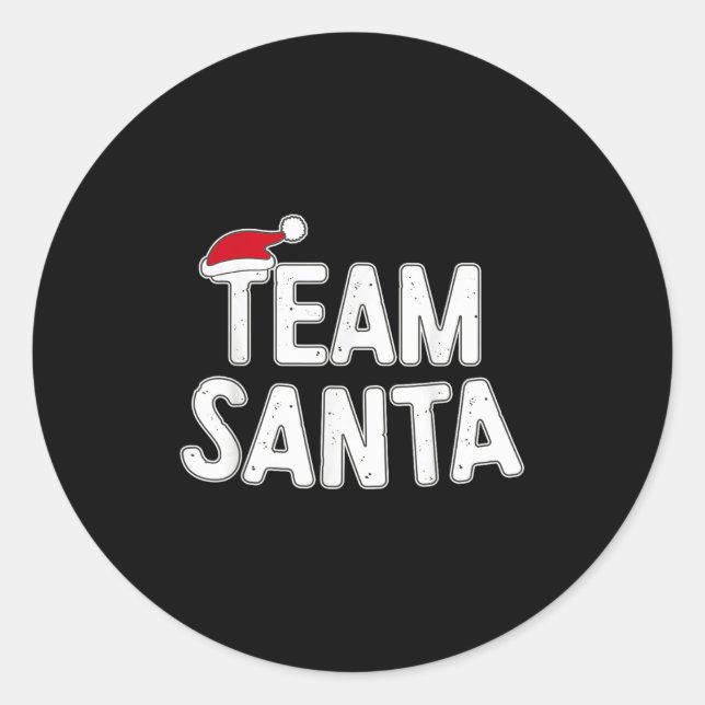 Team Santa Shirt Adult Kids Christmas Santa Squad  Classic Round Sticker (Front)