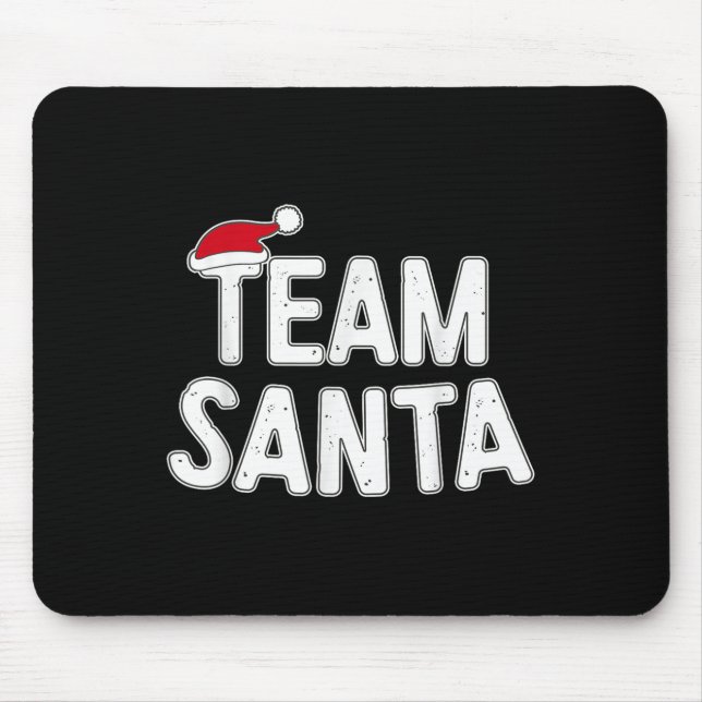 Team Santa Shirt Adult Kids Christmas Santa Squad  Mouse Mat (Front)