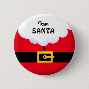 Team Santa Standard, 2¼ Inch Round Button