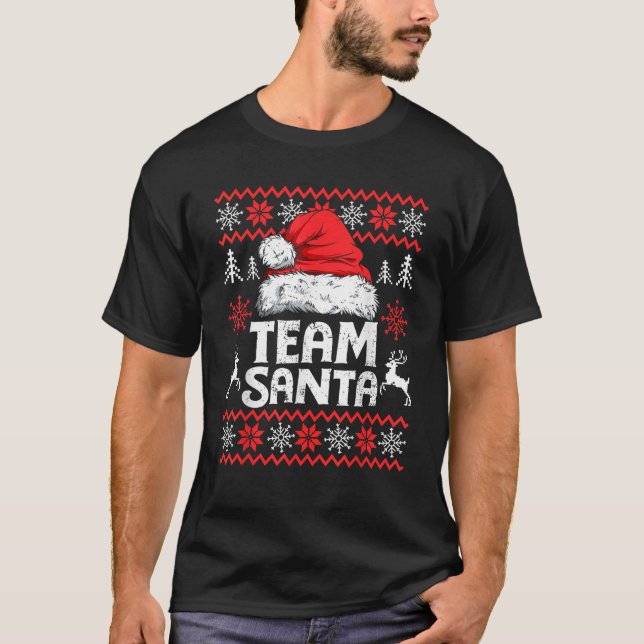 Team Santa Ugly Christmas Sweater Family Matching  (Front)
