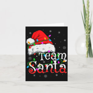 Team Santa Xmas Pajamas Matching Family Group Chri Card