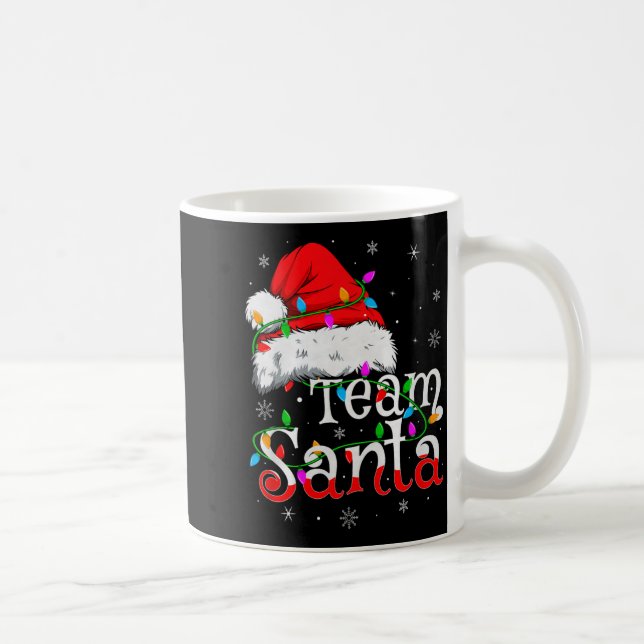 Team Santa Xmas Pajamas Matching Family Group Chri Coffee Mug (Right)