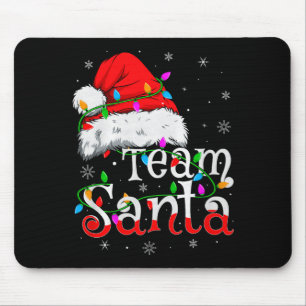 Team Santa Xmas Pajamas Matching Family Group Chri Mouse Mat