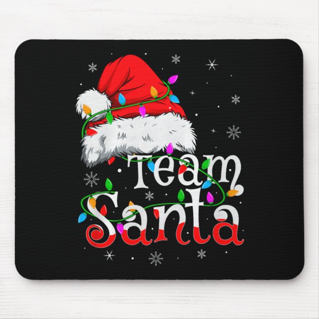 Team Santa Xmas Pajamas Matching Family Group Chri Mouse Mat (Front)