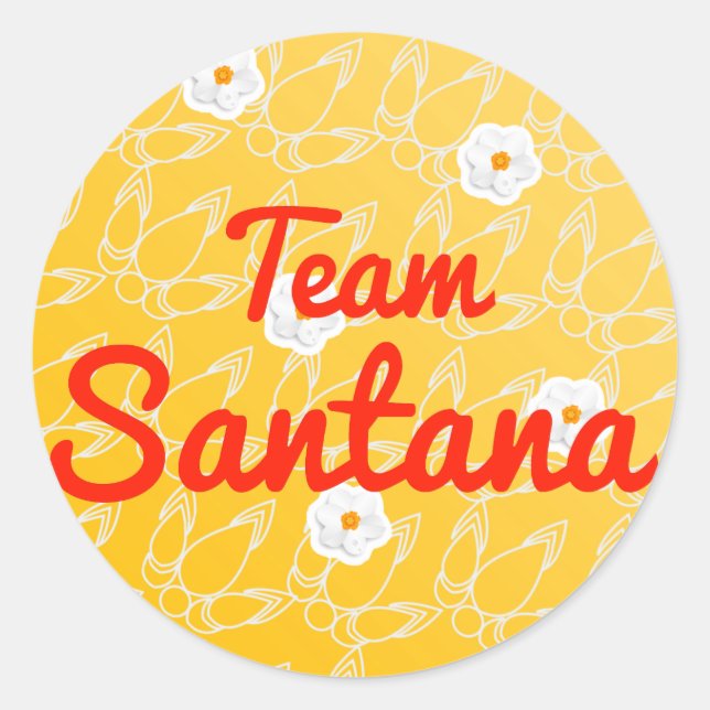 Team Santana Classic Round Sticker (Front)