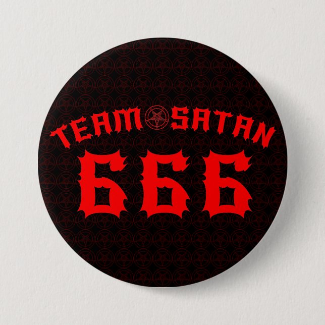 Team Satan 666 7.5 Cm Round Badge (Front)