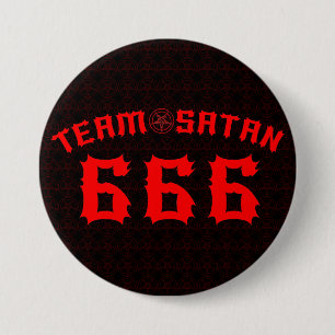 Team Satan 666 7.5 Cm Round Badge