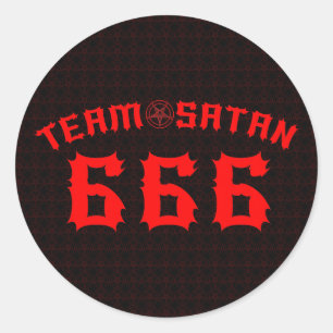 Team Satan 666 Classic Round Sticker