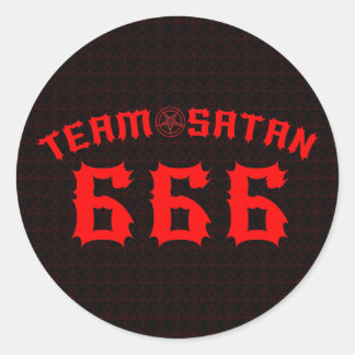 Team Satan 666 Classic Round Sticker