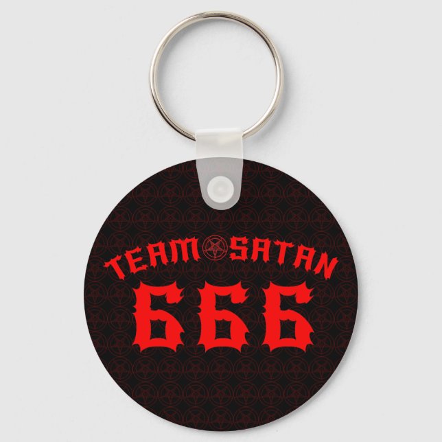 Team Satan 666 Key Ring (Front)