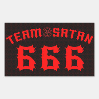 Team Satan 666 Rectangular Sticker