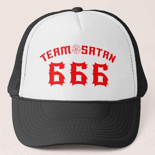 Team Satan 666 Trucker Hat (Front)