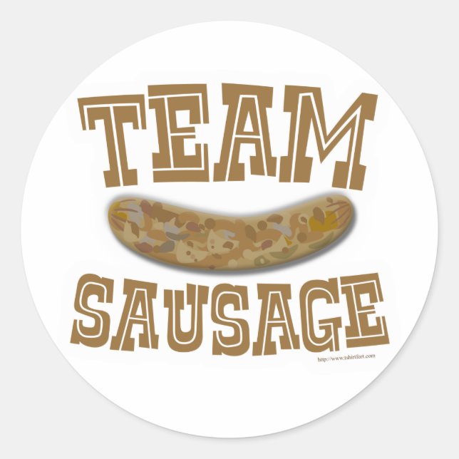 Team Sausage Classic Round Sticker (Front)