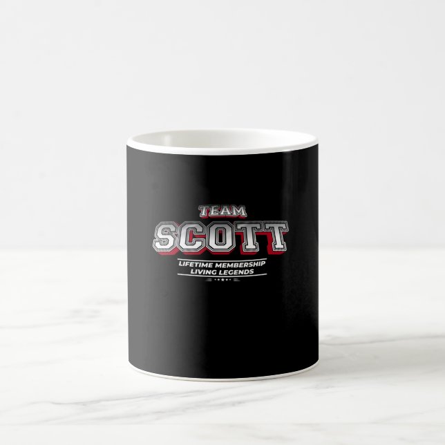 Team SCOTT Family Surname Last Name Member Coffee Mug (Center)