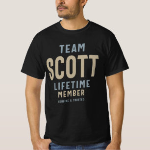 Team Scott Lifetime Member Personalised Name T-Shirt