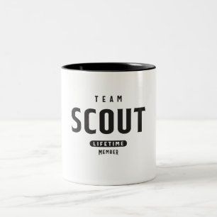 Team Scout Lifetime Member Personalised Name Two-Tone Coffee Mug