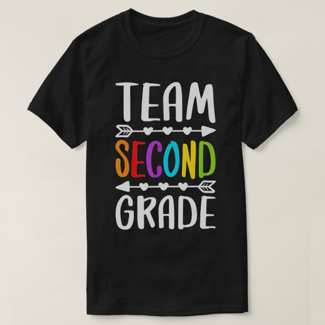 Team Second Grade  2nd Grade Teacher Student  T-Shirt (Design Front)