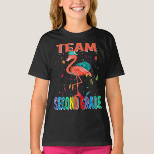 Team Second Grade Flamingo Back To School T-Shirt