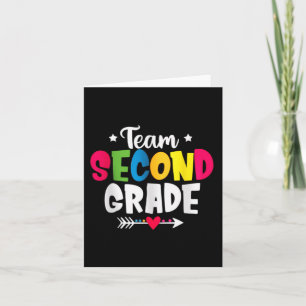 Team Second Grade Teachers 2nd Grade Back To Schoo Card