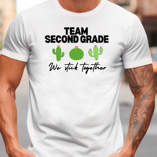 Team Second Grade We Stick Together Teacher Tshirt