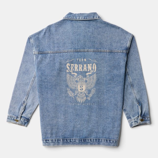 TEAM SERRANO Lifetime Member.  Denim Jacket (Back)