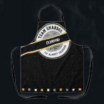 Team Shabbos HIS/HERS Apron on Black with Hebrew<br><div class="desc">Our TREAM SHABBOS Apron on Black is a practical/fun way to keep everyone smilng on erev shabbos. Get one for Him & Her as an original bridal shower gift. ALL text on this weathered branded look can be completely customised. Includes the words: TGI Almost Shabbos! space to personalise with name,...</div>