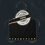 Team Shabbos HIS/HERS Apron on Black with Hebrew<br><div class="desc">Our TREAM SHABBOS Apron on Black is a practical/fun way to keep everyone smilng on erev shabbos. Get one for Him & Her as an original bridal shower gift. ALL text on this weathered branded look can be completely customised. Includes the words: TGI Almost Shabbos! space to personalise with name,...</div>