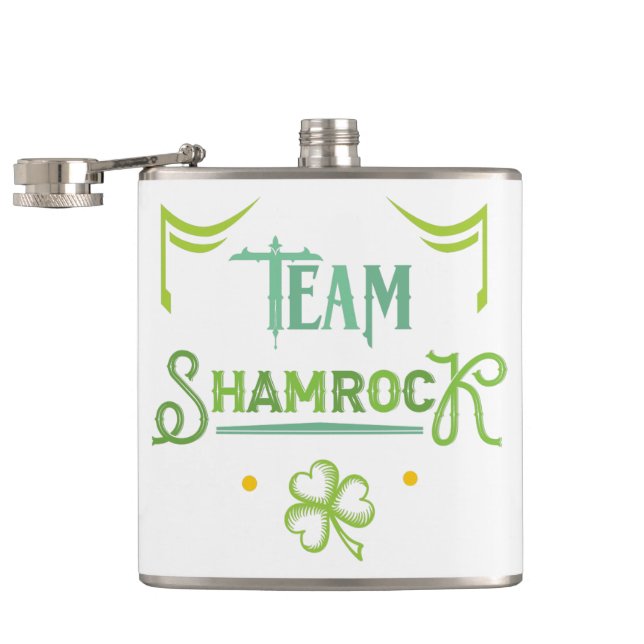 Team Shamrock Hip Flask (Opened)
