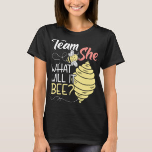 Team She What Will It Bee Baby Announcement Gender T-Shirt