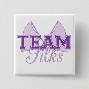 Team Silks Purple 15 Cm Square Badge