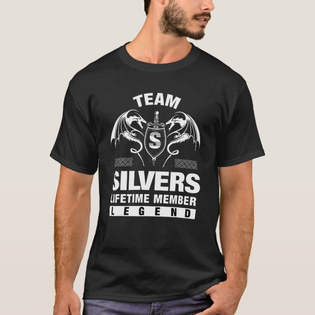 Team Silvers Lifetime Member   T-Shirt (Front)