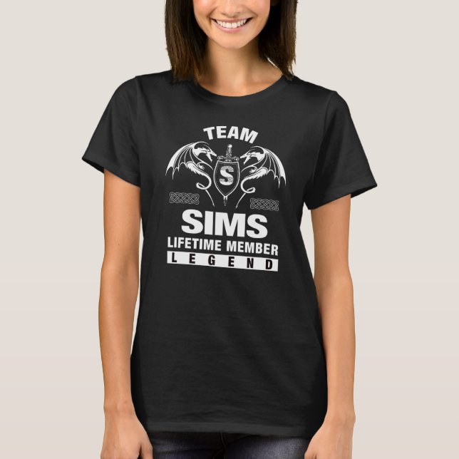 Team Sims Lifetime Member   T-Shirt (Front)