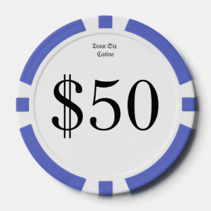Team Six (Funny Casino Money) $50 Casino coin Poker Chips