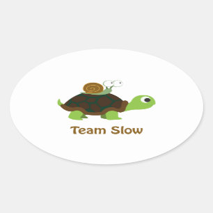 Team Slow Oval Sticker