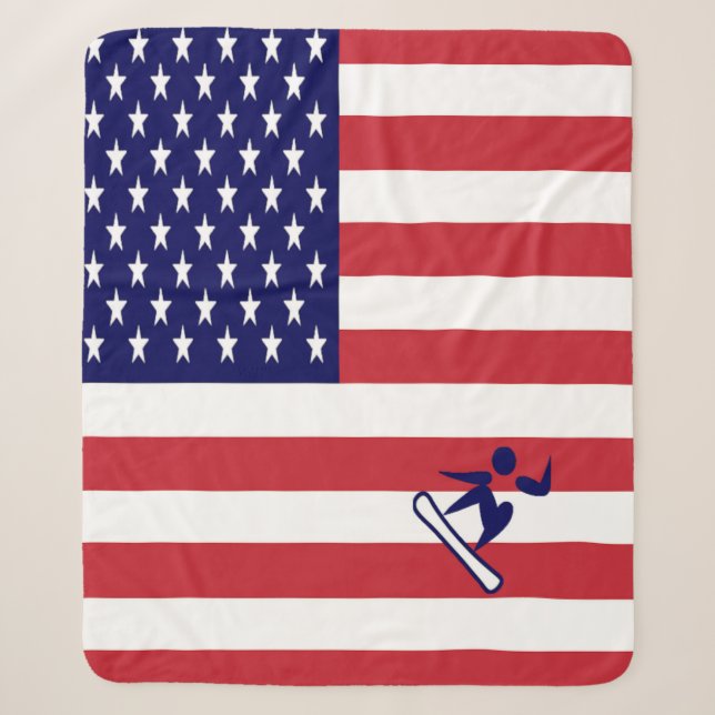 Team Snowboard USA Sherpa Blanket (Front)