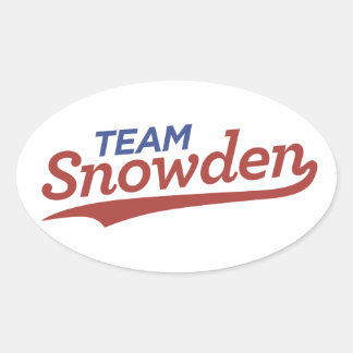 Team Snowden Script Oval Sticker