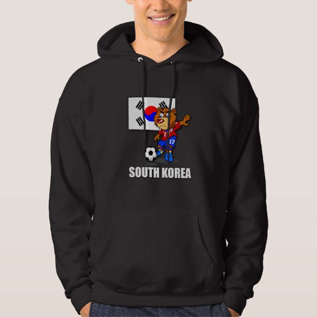 Team South Korea Football Hoodie (Black) (Front)