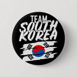 Team South Korea Soccer Korean Sport Tee 6 Cm Round Badge