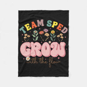 Team Sped Grow With The Flow Special Education Tea Fleece Blanket