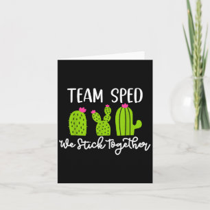 Team Sped We Stick Together Teacher Teaching Men W Card