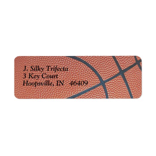 Team Spirit_Basketball texture_Hoops Lover Return Address Label