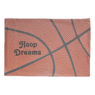 Team Spirit_Basketball texture look_Hoop Dreams Pillowcase