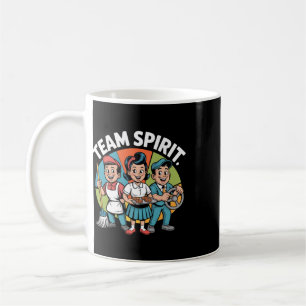 Team Spirit Ck To School Retro Positive Work Cultu Coffee Mug