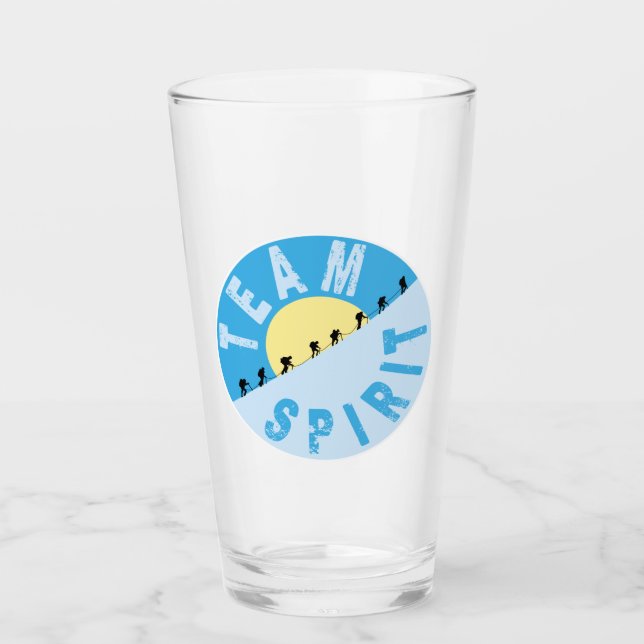 Team Spirit - Mountain Climbing Glass (Front)